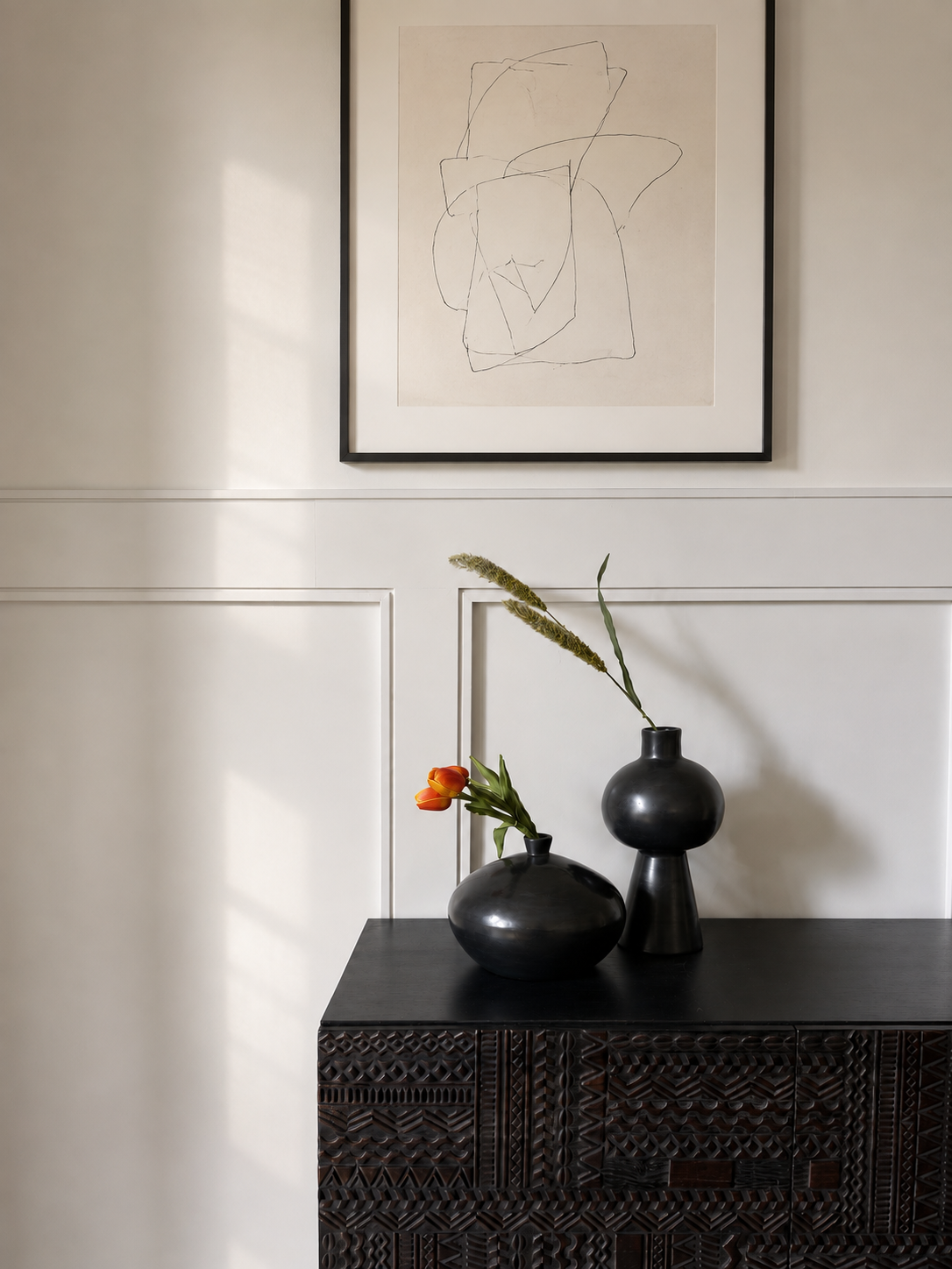 Colonne Tall Architectural Ceramic Vase