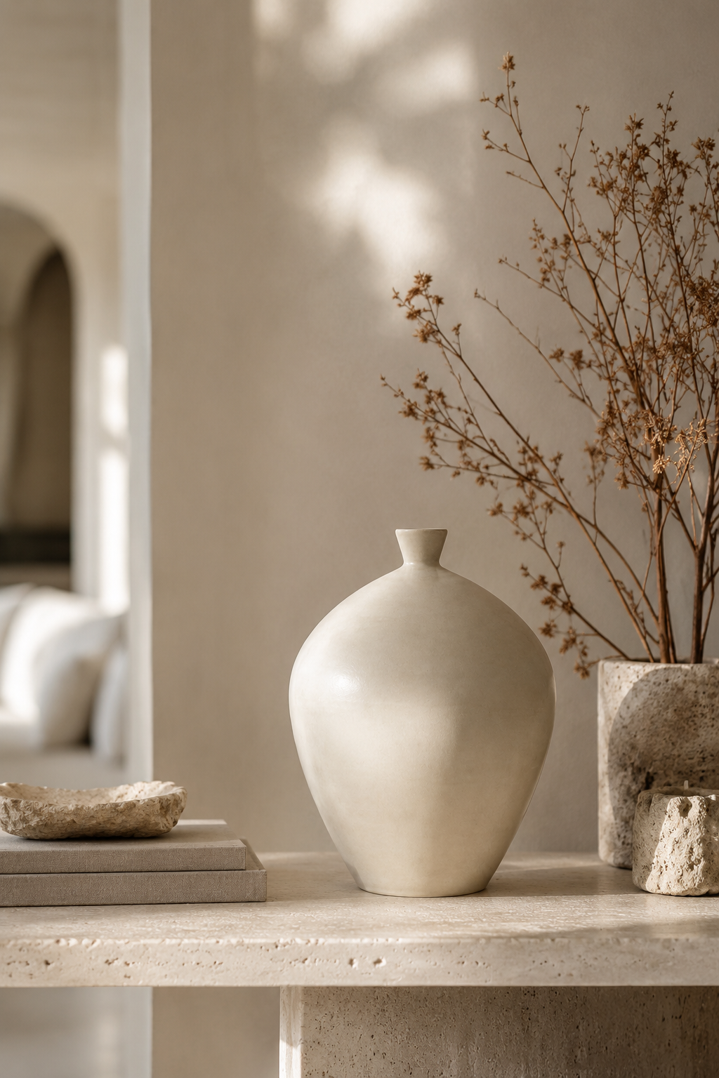 Céleste Sculptural Ceramic Vase